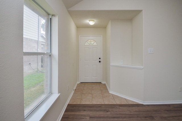 entrance foyer featuring light hardwood / wood-style flooring