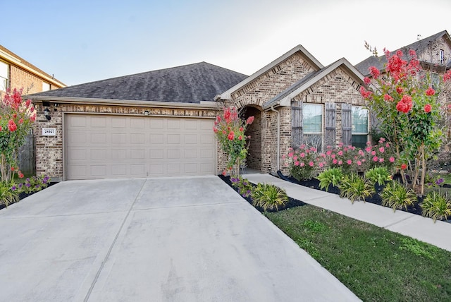 view of front of home featuring a garage