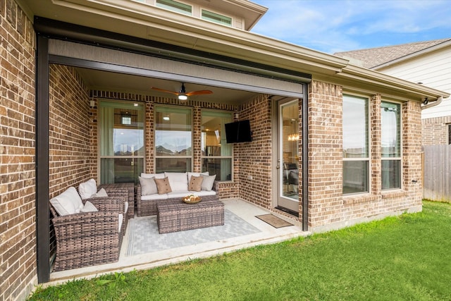 view of patio / terrace with outdoor lounge area