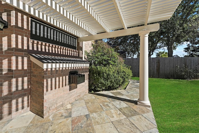 view of patio / terrace with a pergola