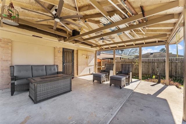 view of patio with outdoor lounge area