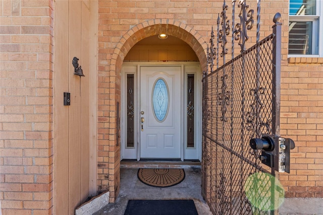 view of doorway to property