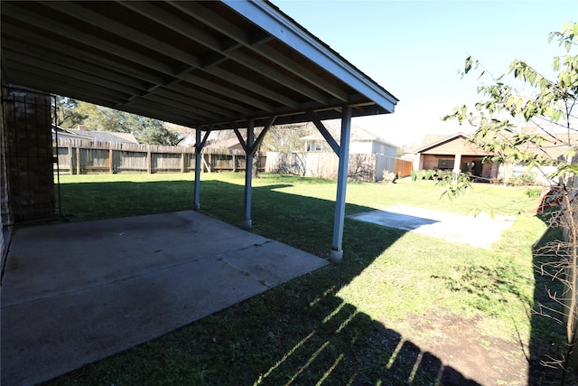 view of yard with a patio area