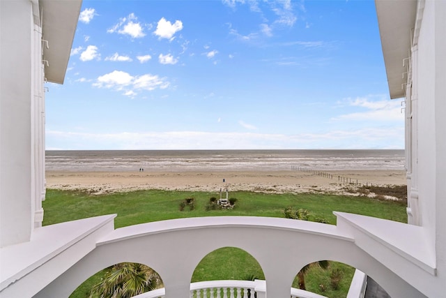 water view with a view of the beach