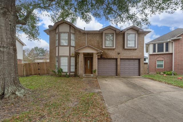 view of front facade featuring a garage