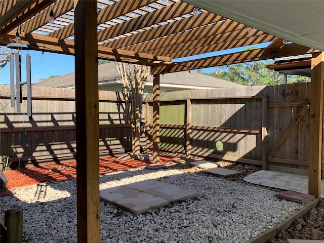 exterior space featuring a pergola