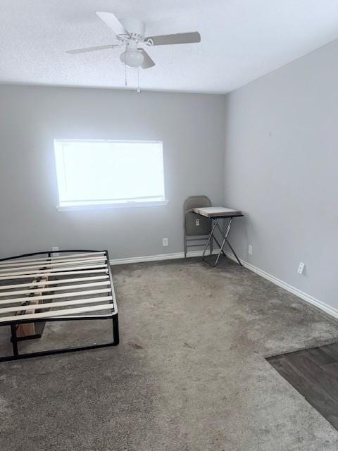 bedroom with carpet and ceiling fan