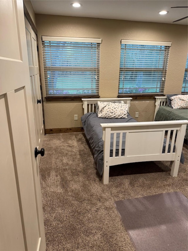 bedroom with carpet floors