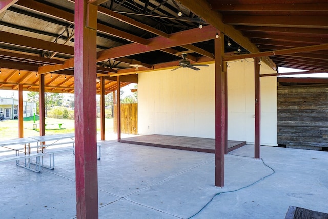 view of patio / terrace with ceiling fan