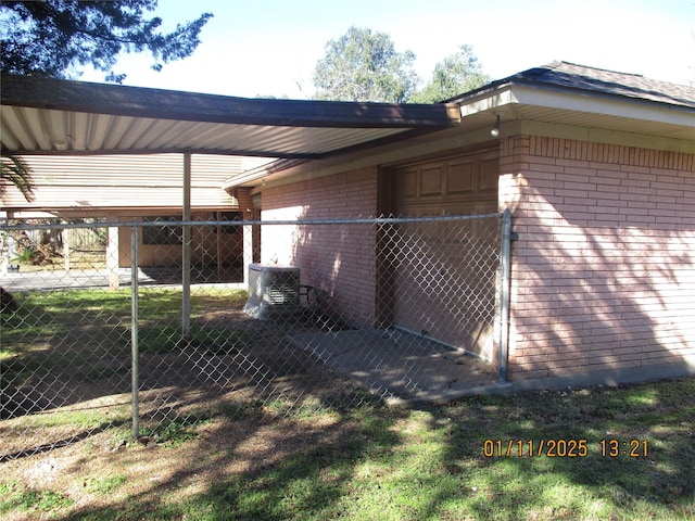 view of property exterior featuring central AC unit