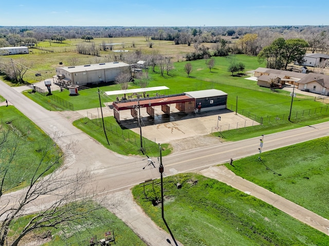 aerial view featuring a rural view