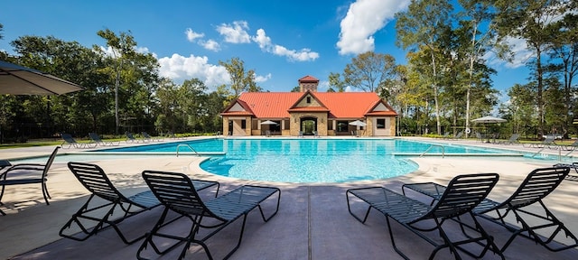 view of pool with a patio