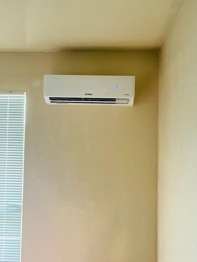 room details with a wall mounted air conditioner