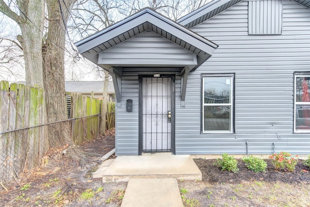 view of doorway to property