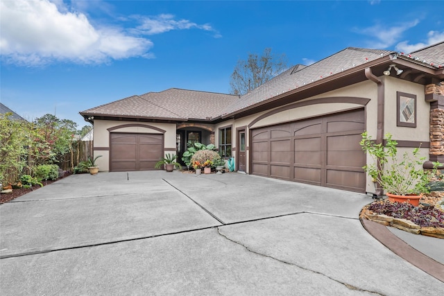 ranch-style house with a garage