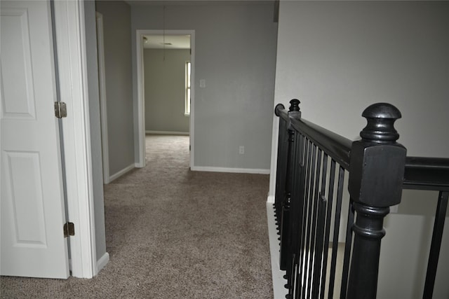 corridor with carpet flooring