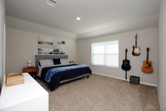 bedroom with carpet floors