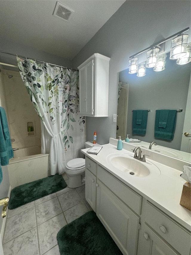 17 Cottonwood Rd, Trinity, TX 75862 - bathroom with vanity, toilet, and shower / bath combination with curtain