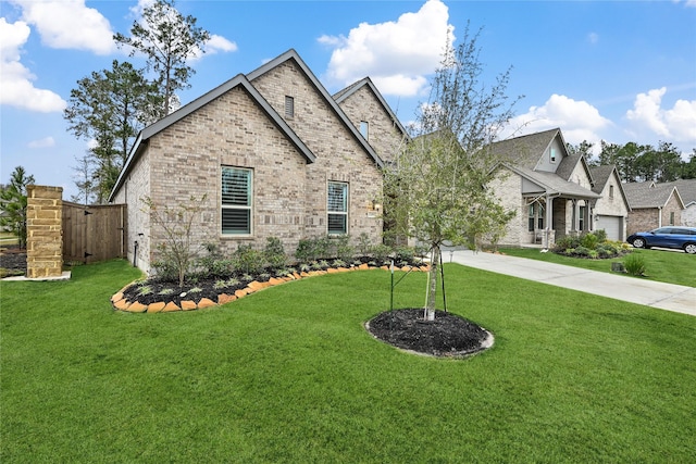 craftsman house featuring a front yard