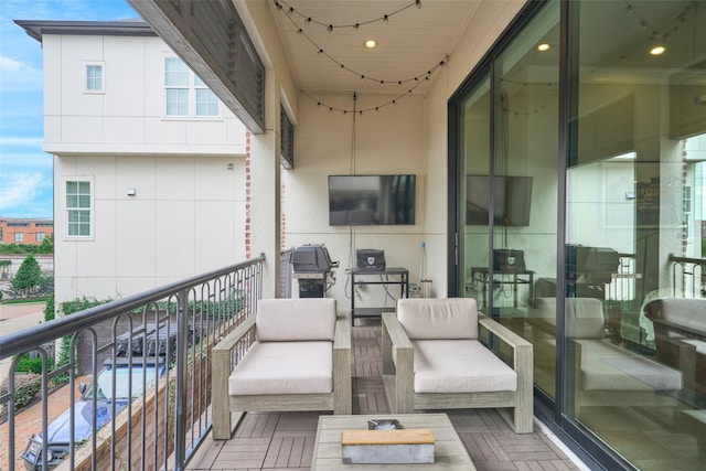 balcony with grilling area