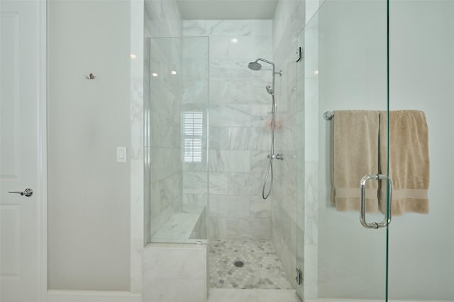 bathroom with an enclosed shower