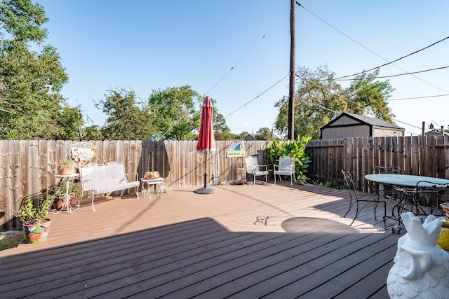 view of wooden terrace