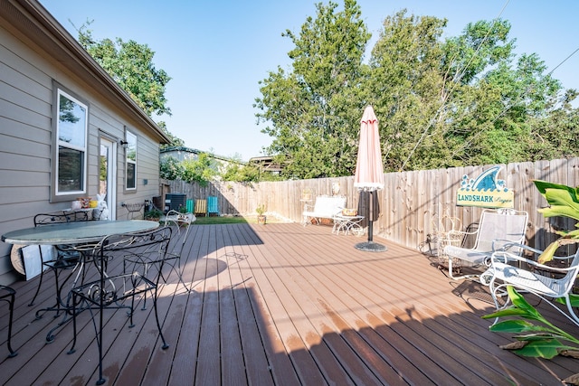 view of wooden terrace