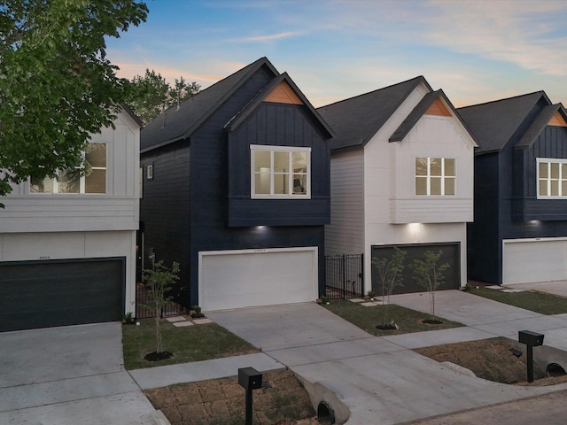 view of front of house featuring a garage