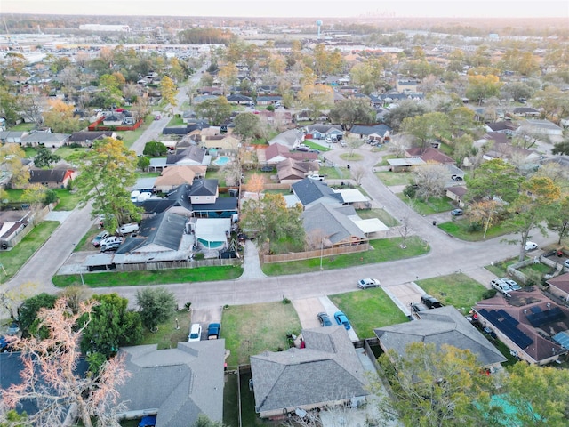 bird's eye view featuring a residential view