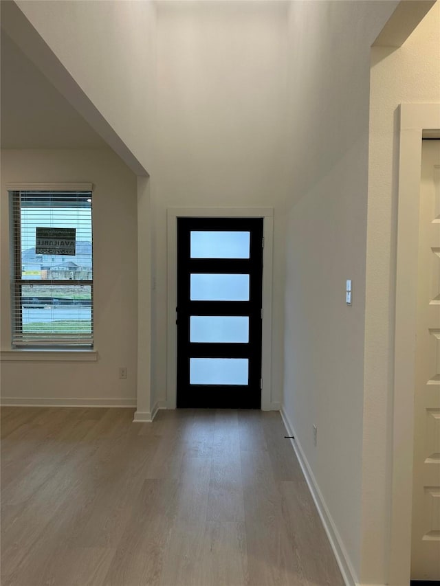 entrance foyer featuring light hardwood / wood-style flooring