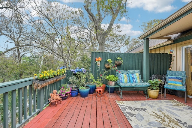 view of wooden terrace