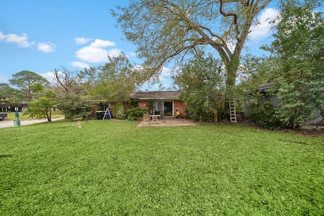 view of yard featuring a patio