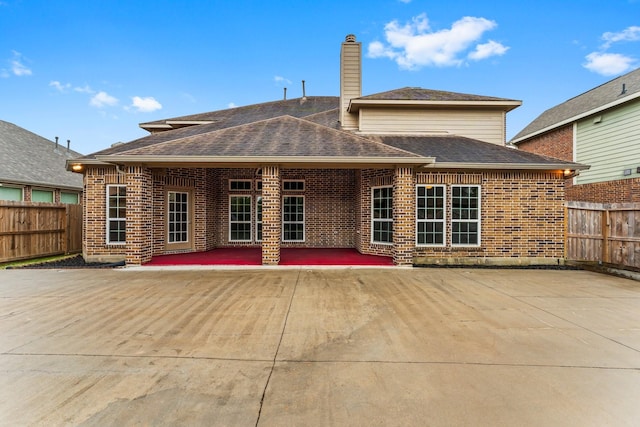 back of house featuring a patio area