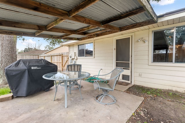 view of patio / terrace with area for grilling