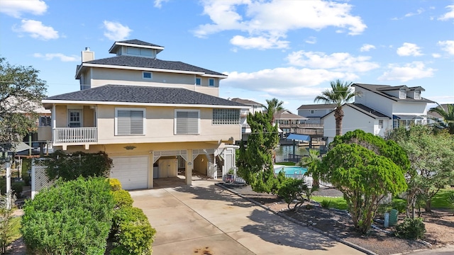 view of front of house featuring a garage