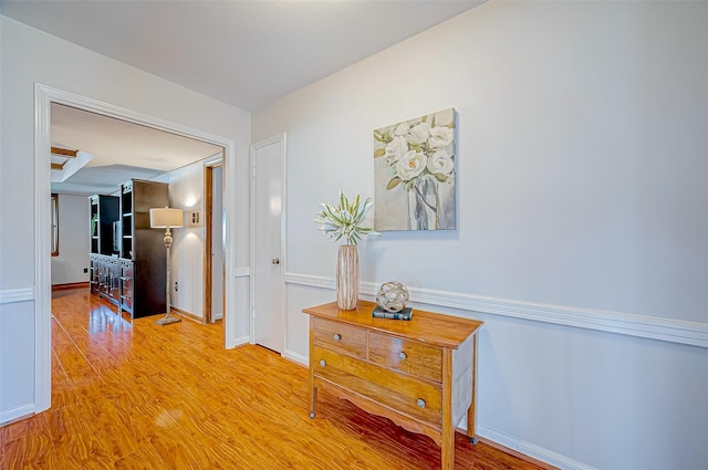 hallway featuring hardwood / wood-style floors