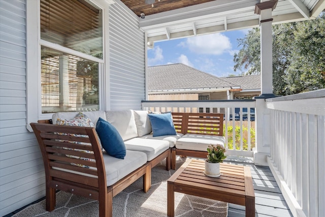 balcony with outdoor lounge area