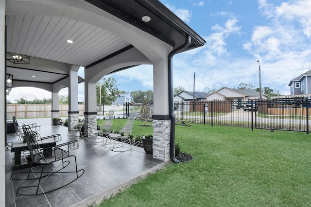 view of yard with a patio