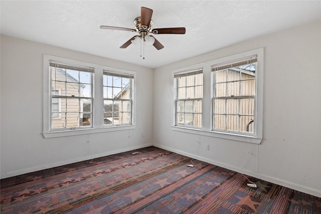 empty room with ceiling fan