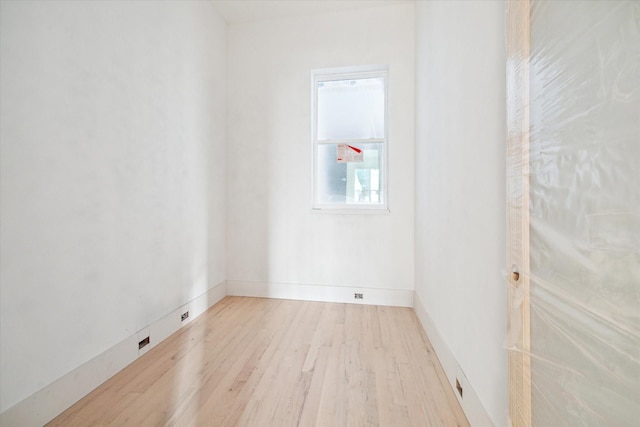 empty room featuring light wood-type flooring