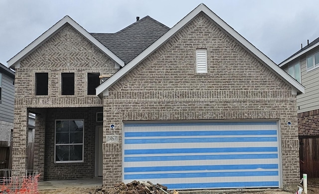 view of front facade featuring a garage