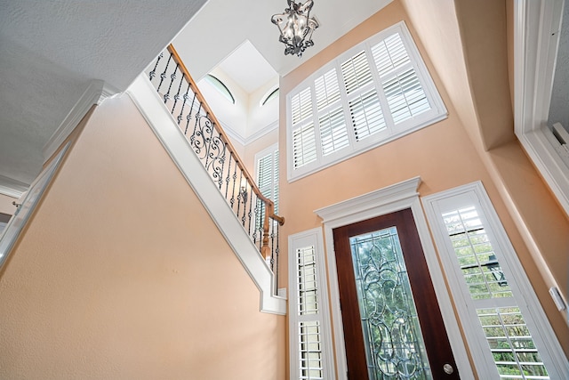 entrance foyer with a high ceiling