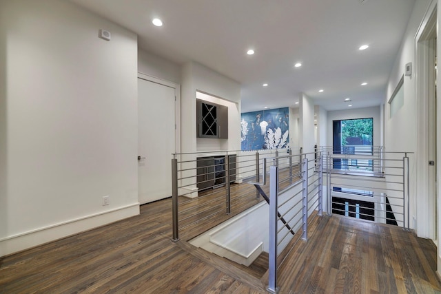 interior space with hardwood / wood-style flooring