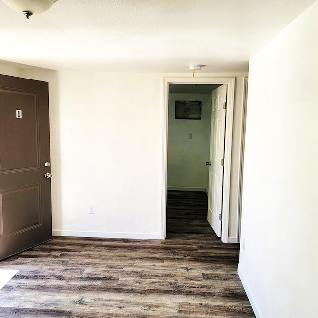 interior space featuring dark hardwood / wood-style flooring