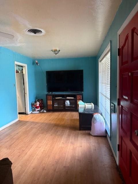 living room featuring hardwood / wood-style floors