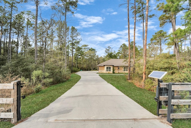 view of front of home with a front yard