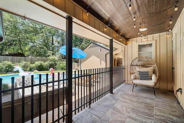 balcony featuring a patio