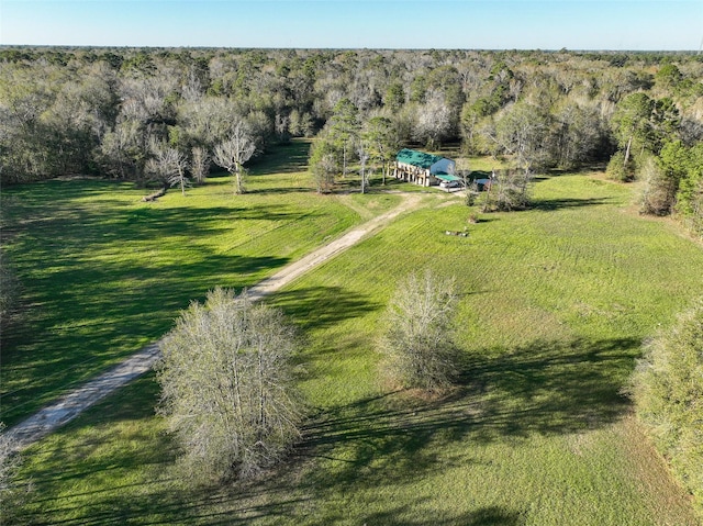 drone / aerial view featuring a rural view