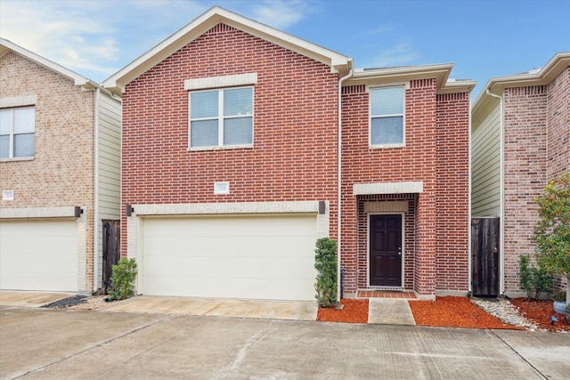 view of property with a garage