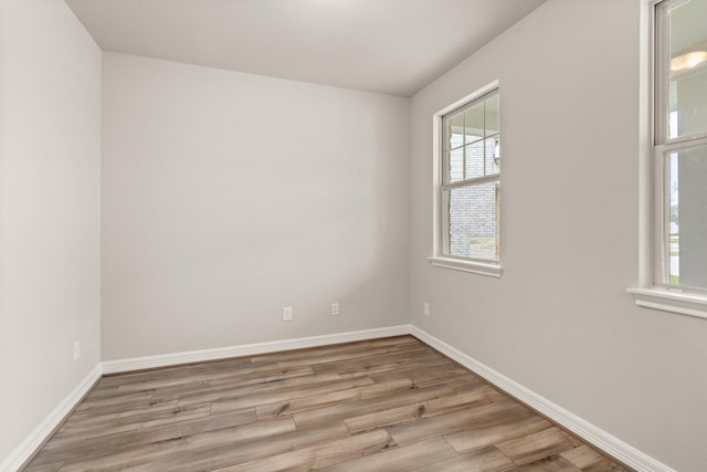 empty room featuring light hardwood / wood-style floors